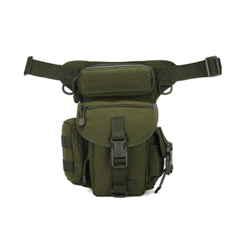 Canvas Waterproof Tactical Bag Waist Pack Leg Bag Camping Hiking Hunting Belt Bag - MRSLM