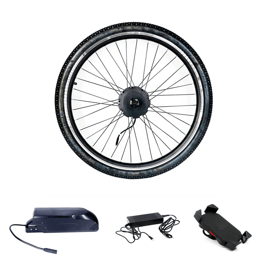 Imortor F1 26Inch Bike Motor Kit with 36V 10Ah Battery Bicycle Conversion Kit EU Plug with Phone Holder - MRSLM