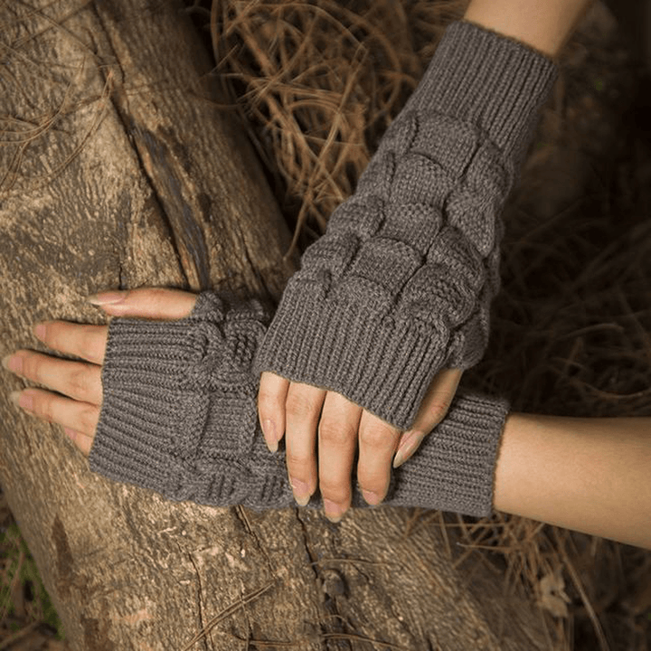 Warm Knit Fingerless Gloves - MRSLM