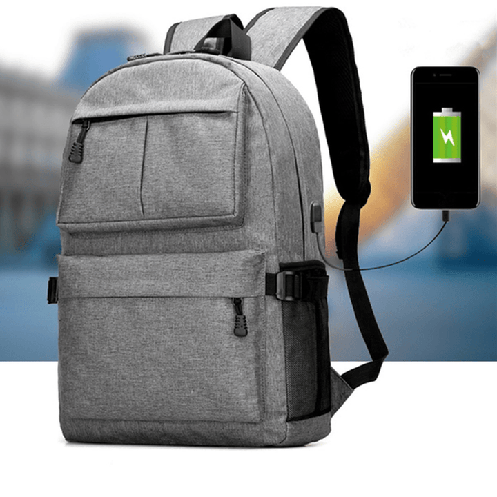 Men Waterproof Laptop Backpack Travel Bag with USB Charging Port - MRSLM