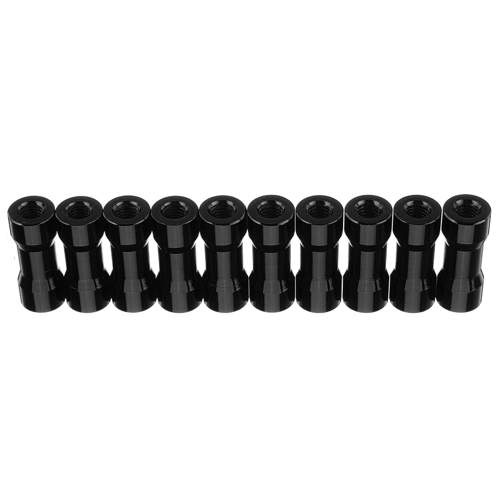 Suleve M3AS10 10Pcs M3 10Mm Aluminum Alloy Standoff Spacer round Column Multicolor Smooth Surface - MRSLM