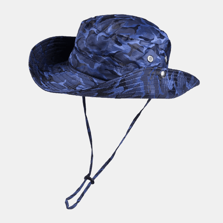 Men Camouflage 360 Degree Protection Wide Brim Outdoor Fishing Climbing UV Protection Waterproof Breathable Bucket Hat - MRSLM