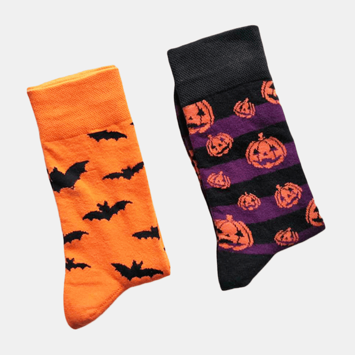 Halloween Couple Socks Cotton Pumpkin Tube Socks - MRSLM