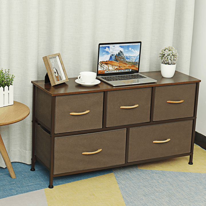 5 Drawers File Cabinets Furniture Storage Tower Unit Closet Dresser Bedside for Bedroom Office - MRSLM