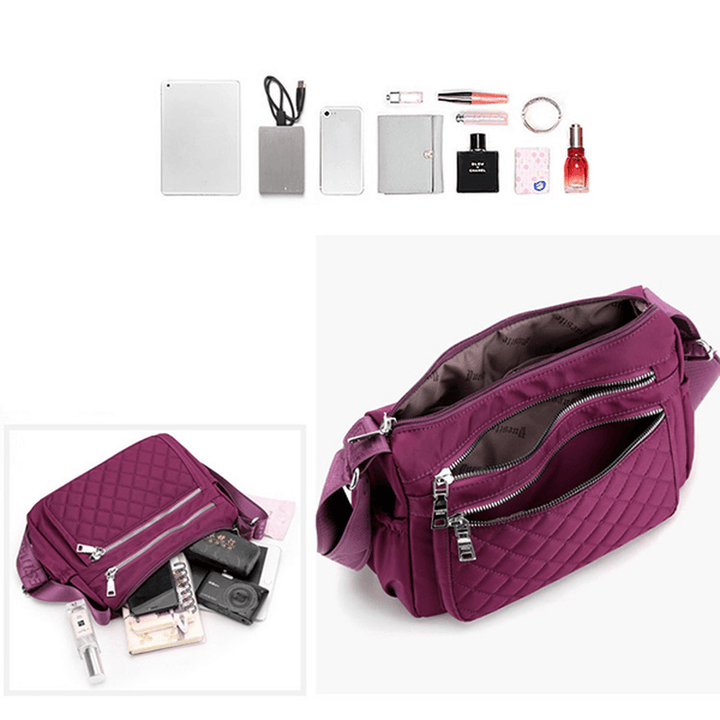 Women Nylon Light-Weight Waterproof Shoulder Bag Crossbody Bag - MRSLM