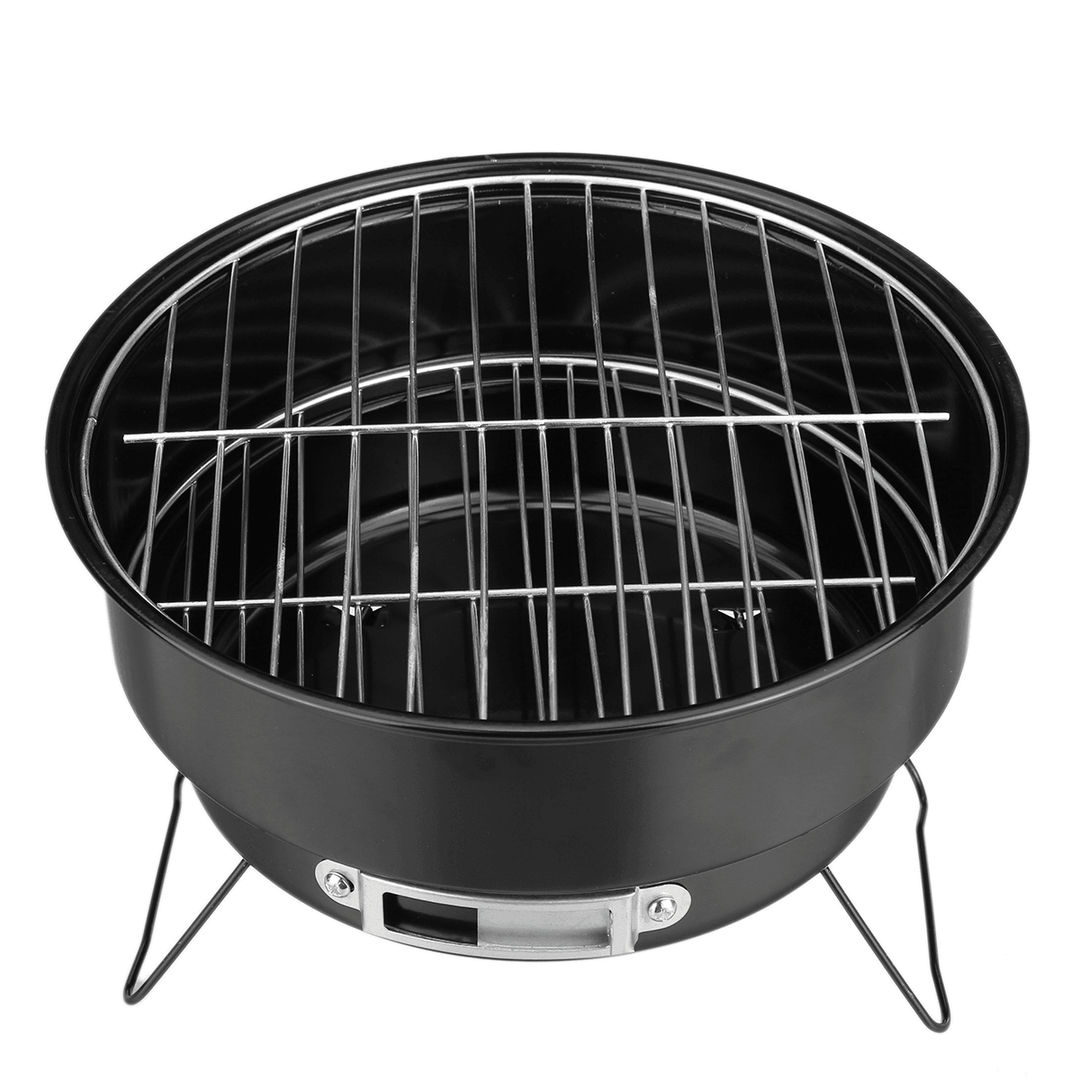 Round Barbecue Grill Foldable Stainless Steel Grill Portable Outdoor Camping Barbecue Grill - MRSLM