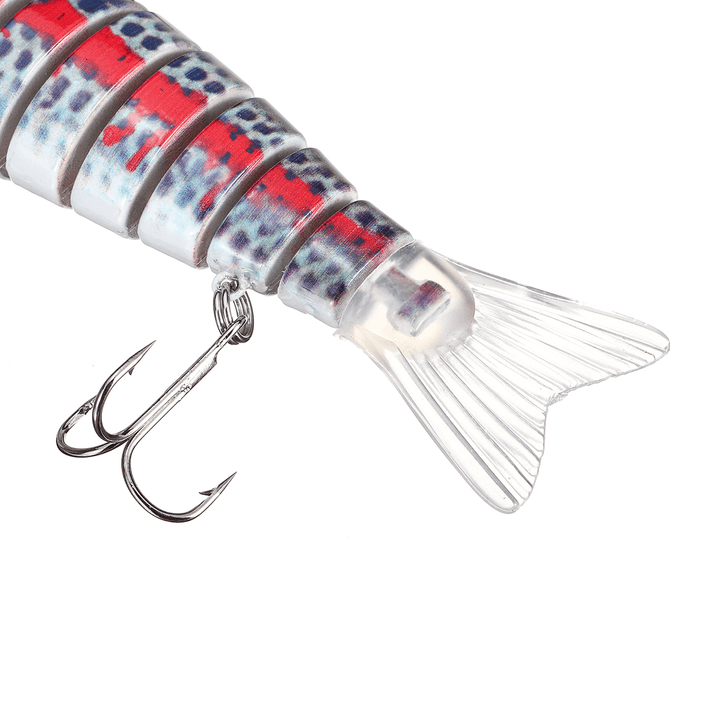 ZANLURE 15.5Cm Fishing Lure 8-Segement Pike Lure with Mouth Swim Bait Fishing Bait - MRSLM