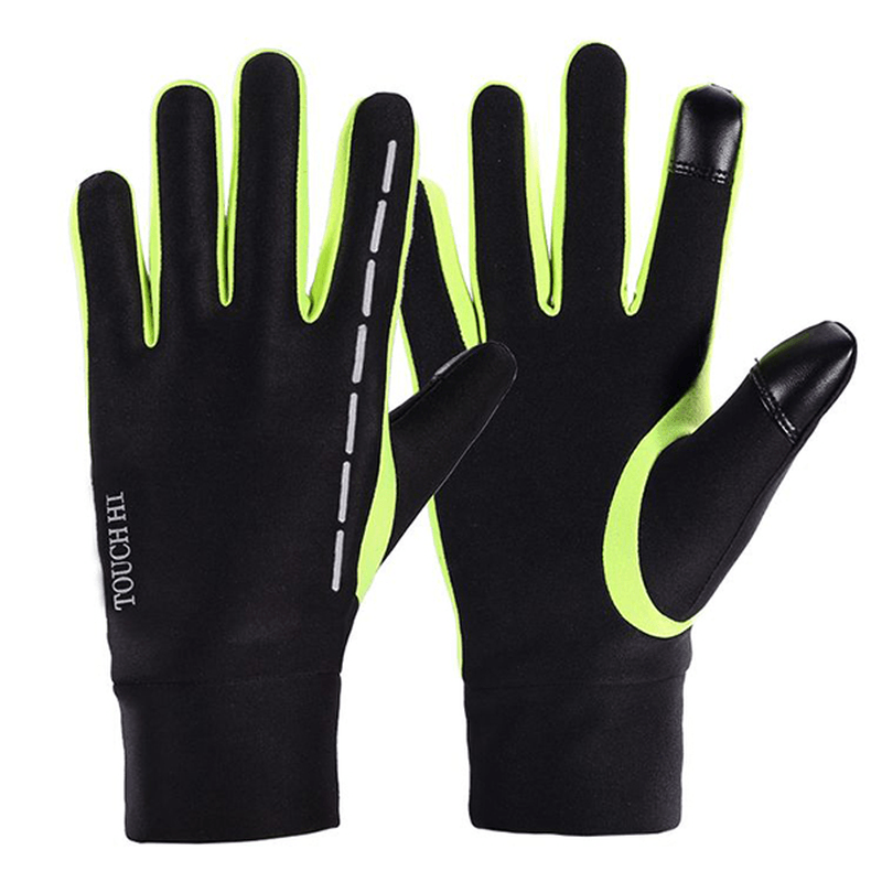 Mens Anti-Skid Fleece Outdoor Cycling Gloves Winter Warm Full Finger Windproof Mittens - MRSLM