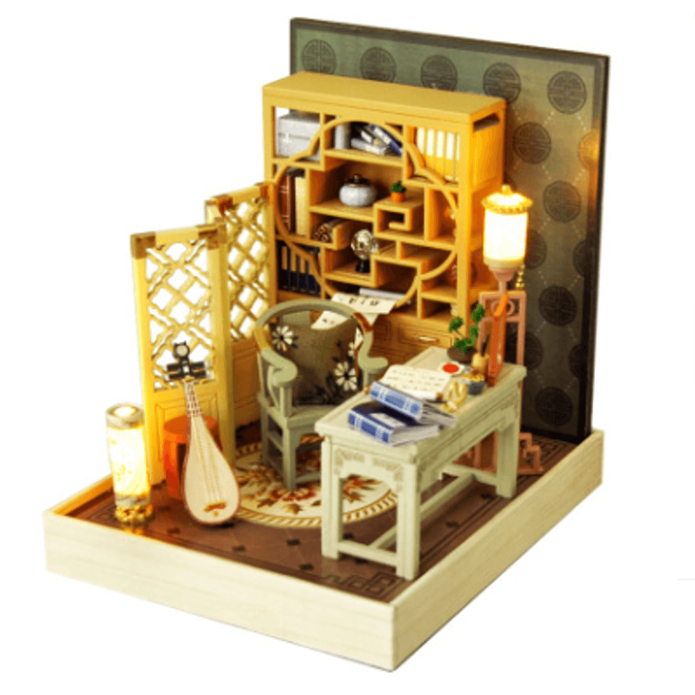 TIANYU DIY Doll House TW37 Ink Color Collection of Qingdai Creative Antiquity Scene Handmade Small House - MRSLM