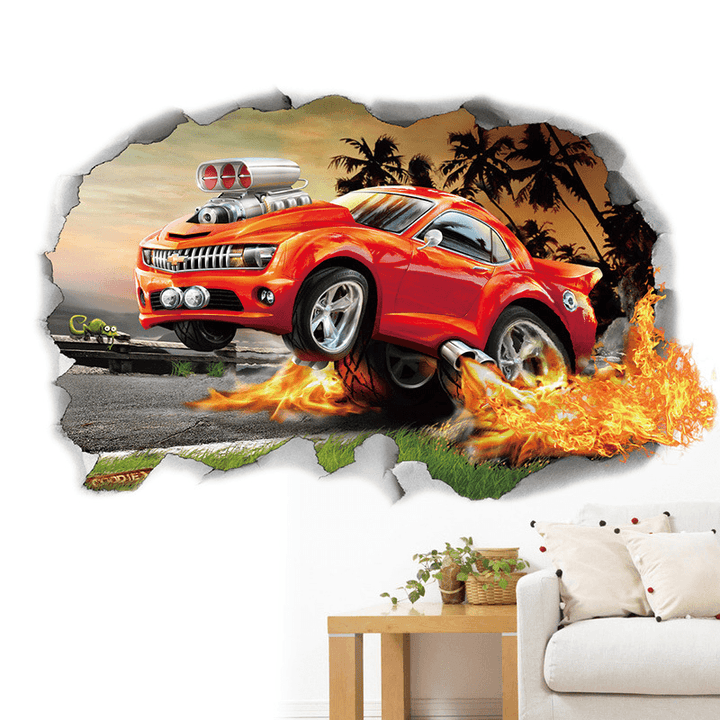 Miico 3D Creative PVC Wall Stickers Home Decor Mural Art Removable Car Wall Decals - MRSLM