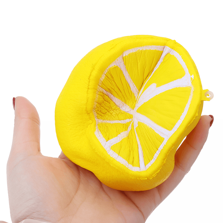 Squishy Half Lemon Soft Toy 10Cm Slow Rising with Original Packaging Birthday Festival Gift - MRSLM