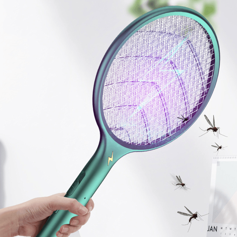 2 in 1 Mosquito Swatter Handheld Wall-Mounted Dual Use USB Rechargeable Household Killer Mosquito Lamp Mosquito Dispeller - MRSLM