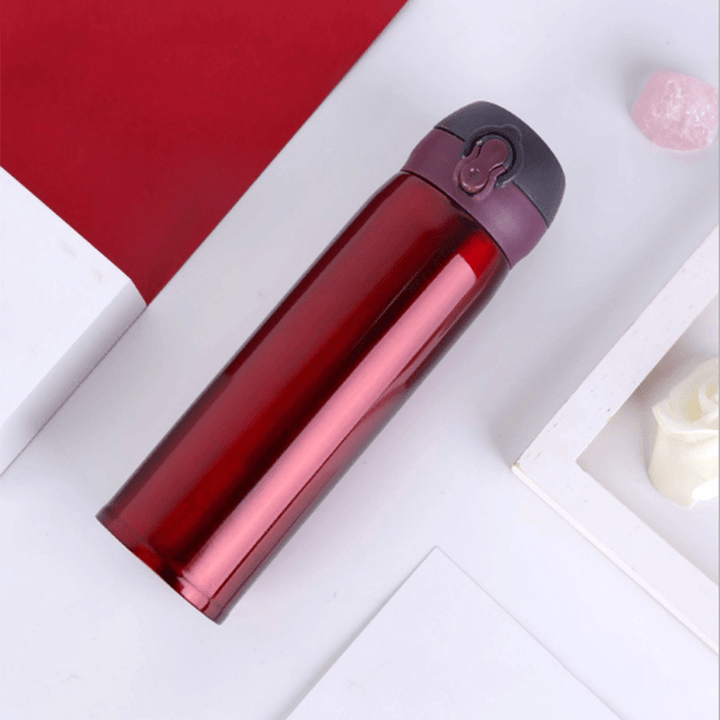 500Ml 304 Stainless Steel Insulated Water Bottle Vacuum Thermos Travel Flask - MRSLM