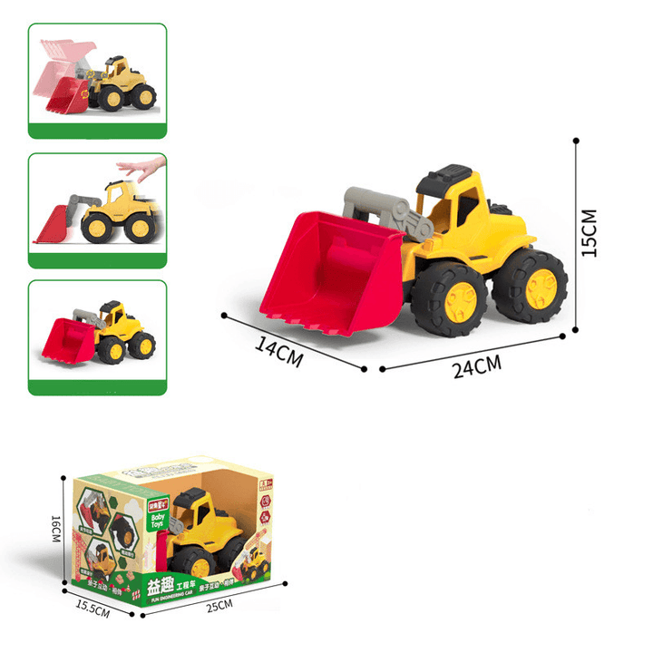 Children'S Engineering Excavator Toy Car Boy Large Inertial Bulldozer Car Model - MRSLM