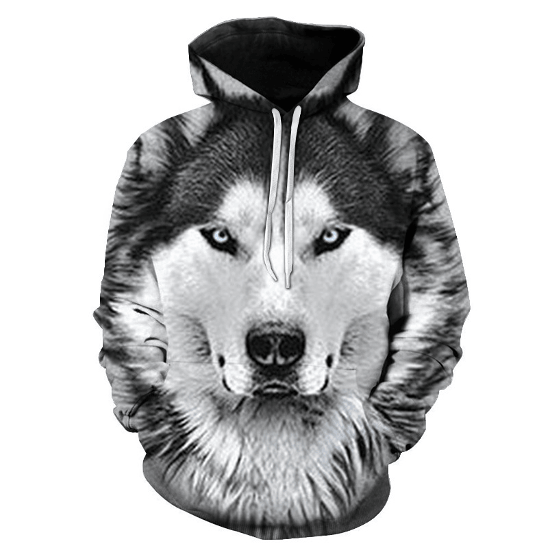 Fast Sell Foreign Trade Fox Wolf 3D Digital Printing Trend Men''S Sweater Manufacturers Direct Support to Map Customization - MRSLM