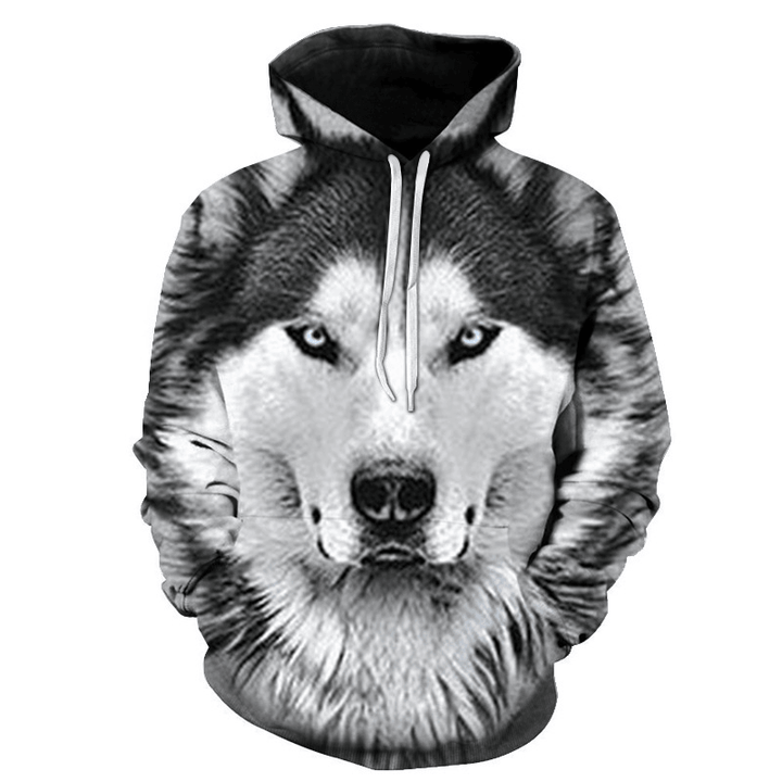 Fast Sell Foreign Trade Fox Wolf 3D Digital Printing Trend Men''S Sweater Manufacturers Direct Support to Map Customization - MRSLM