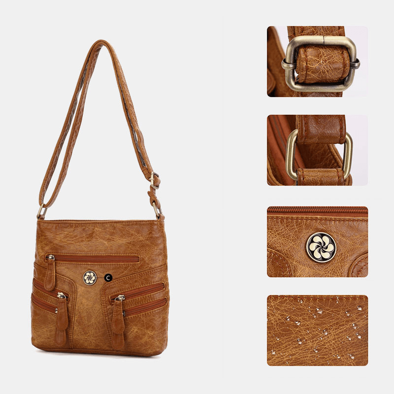 Women Waterproof Square Bag Crossbody Bag Shoulder Bag - MRSLM