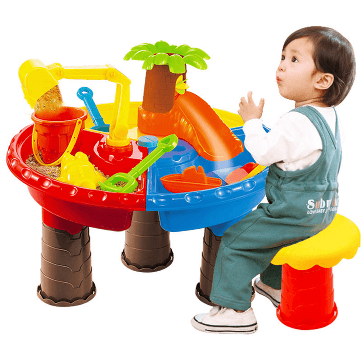 Children'S Boys Outdoor Large Beach Play Sand Table Set Girls Indoor Digging Sand and Water Toys and Equipment - MRSLM