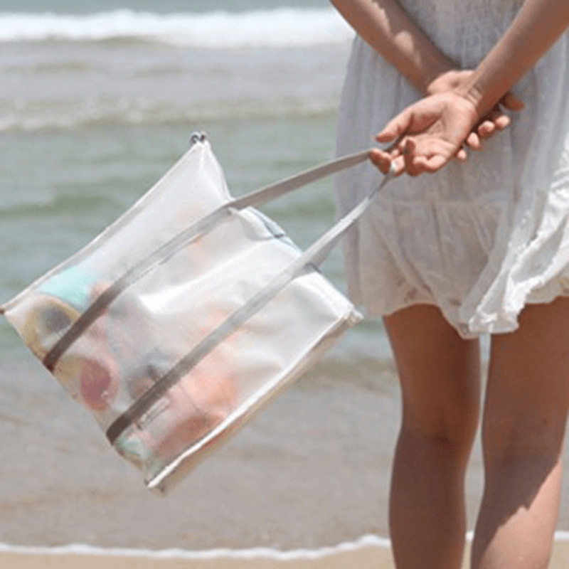 Honana HN-174 Waterproof PVC Bathroom Cosmetic Bags Swimming Net Travel Makeup Transparent Storage Bag - MRSLM