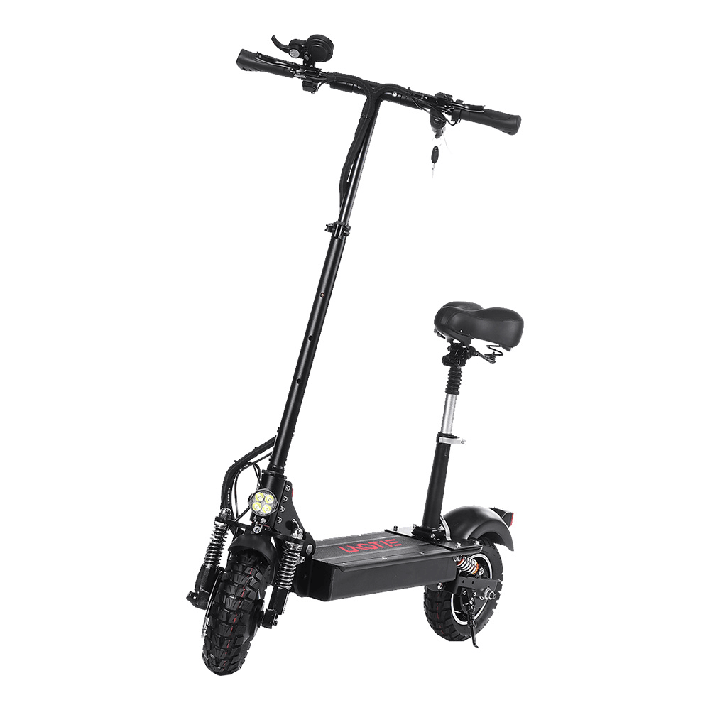 LAOTIE® ES10 2000W Dual Motor 23.4Ah 52V 10 Inches Folding Electric Scooter with Seat 70Km/H Top Speed 80Km Mileage Max Load 120Kg - MRSLM