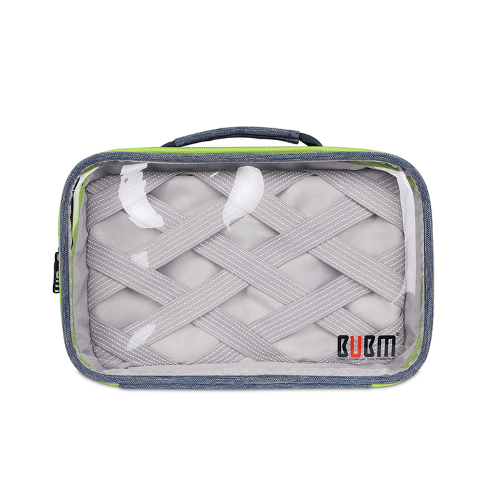 BUBM TTR Multi-Functional Portable Transparent Electronics Accessories Organizer Cosmetic Bag - MRSLM