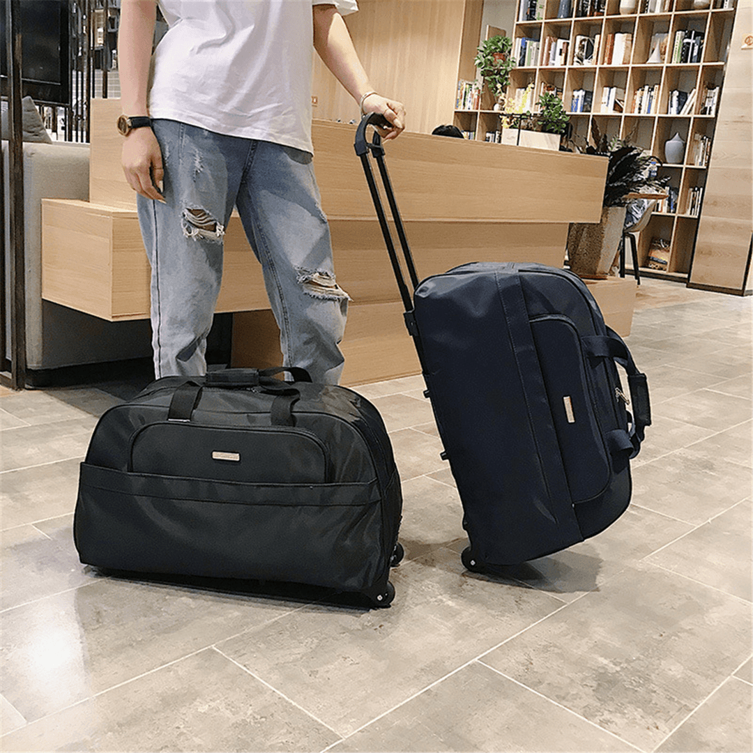 High Capacity Travel Duffle Luggage Trolley Bag with Wheels Rolling Suitcase Travel Bags Carry-On Bag - MRSLM