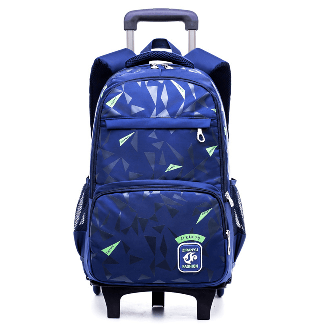 2/6 Wheels Trolley Backpack Children Kids Student School Luggage Bag Outdoor Travel - MRSLM