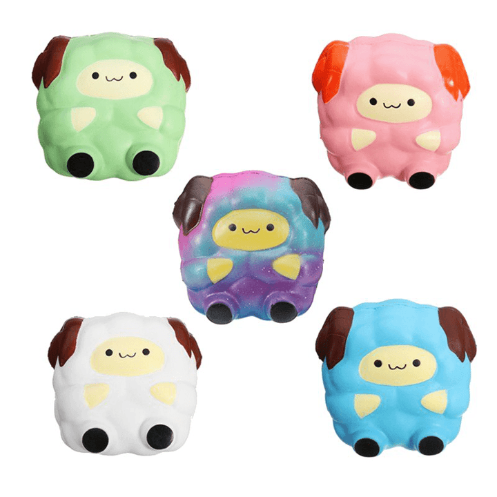 5 PCS Squishy Jumbo Sheep Lamb Package Sweet Soft Slow Rising Collection Gift Decor Toy - MRSLM