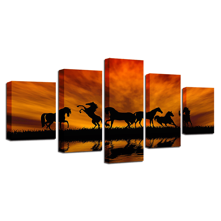 5PCS Large Huge Modern Wall Art Oil Painting Picture Print Unframed Home Decor Wall Sticker - MRSLM