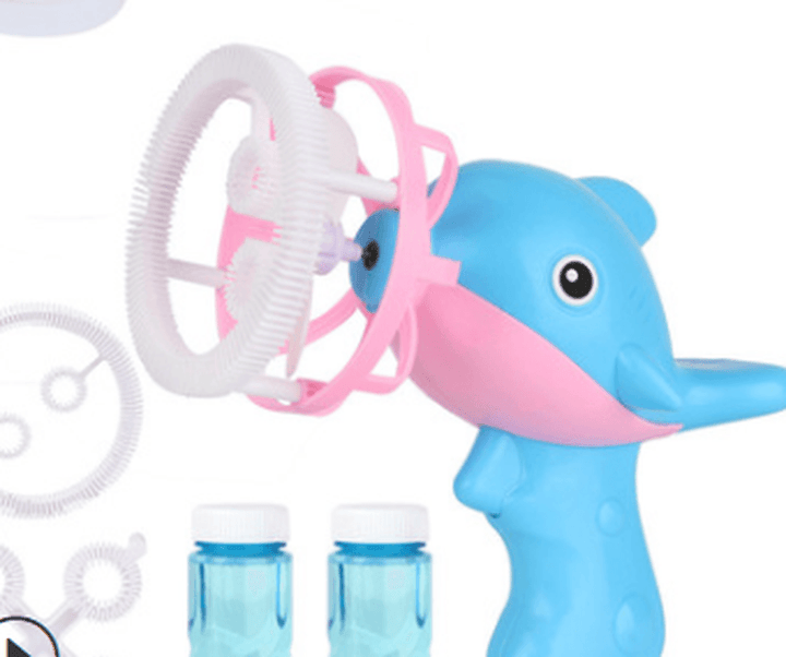 Children'S Dolphin Bubble Gun Toy Light Music Electric Bubble Camera Children'S Day Toy - MRSLM