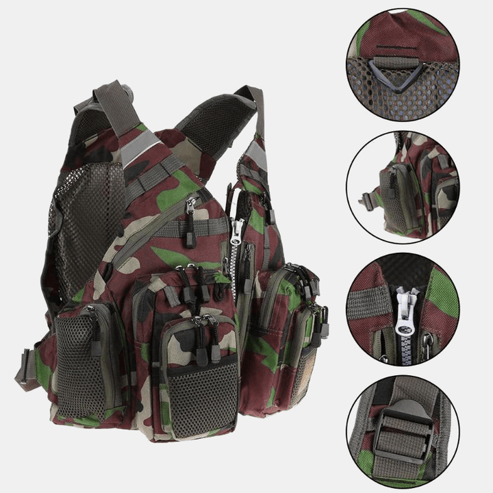 Men Fishing Reflective Multifunctional Tactical Sea Fishing Life Bag Chest Bag Bag Fishing Bag - MRSLM