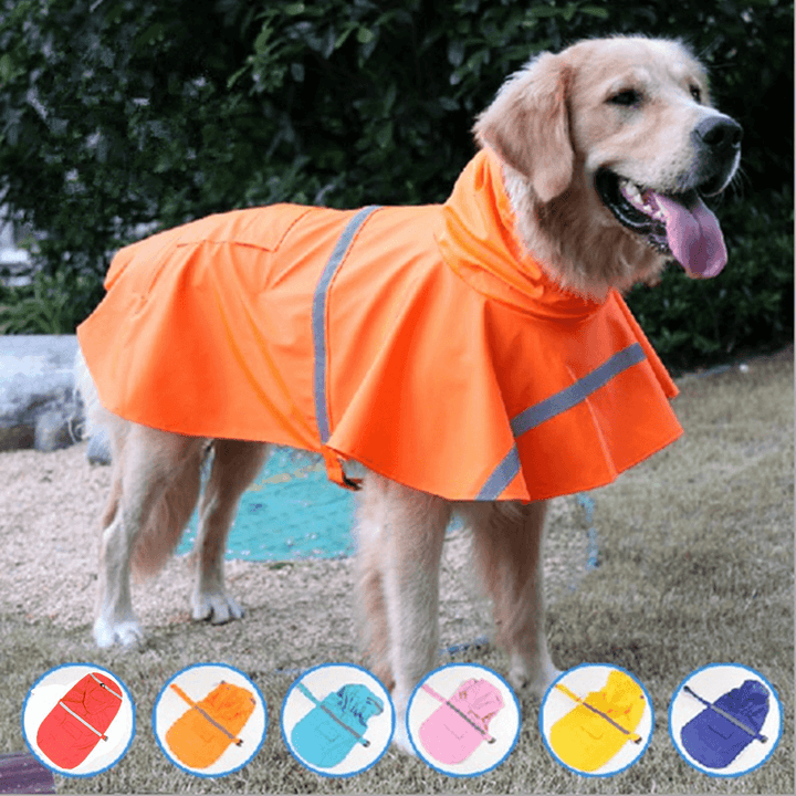 Pet Rain Coat Transparent Raincoat Outdoor Jacket Dog Puppy Clothes Waterproof - MRSLM