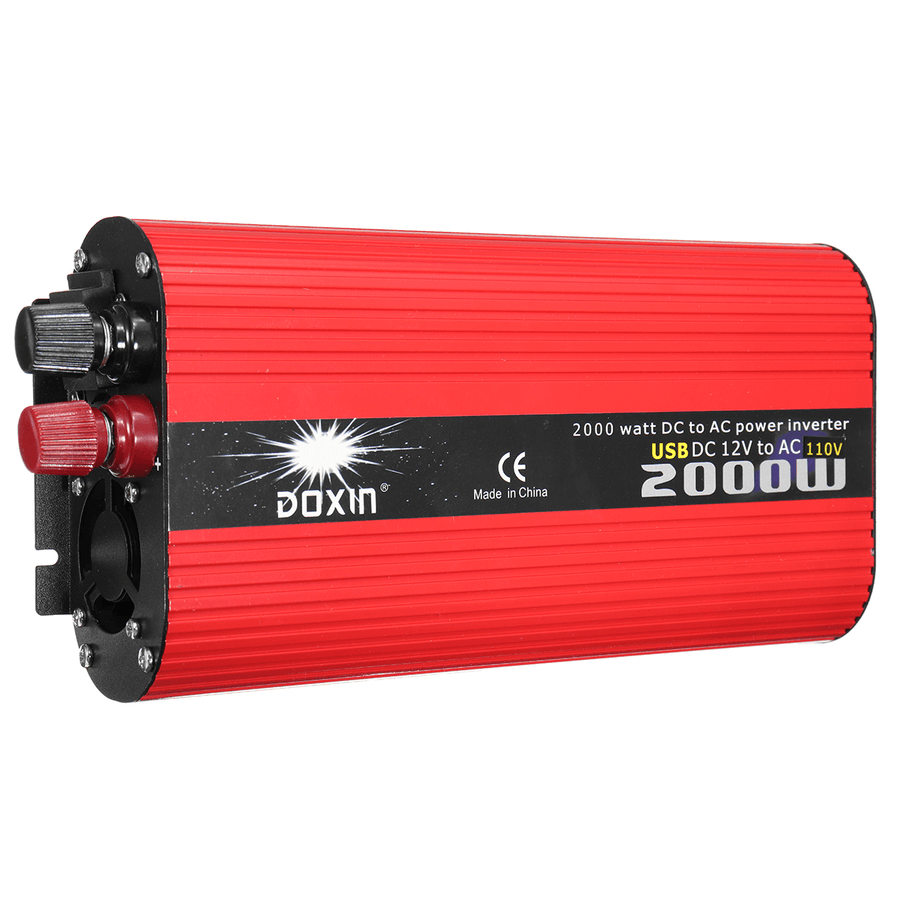 DOXIN® 2000W Solar Power Inverter DC 12V/24V to AC 220V/110V Modified Sine Wave Converter - MRSLM