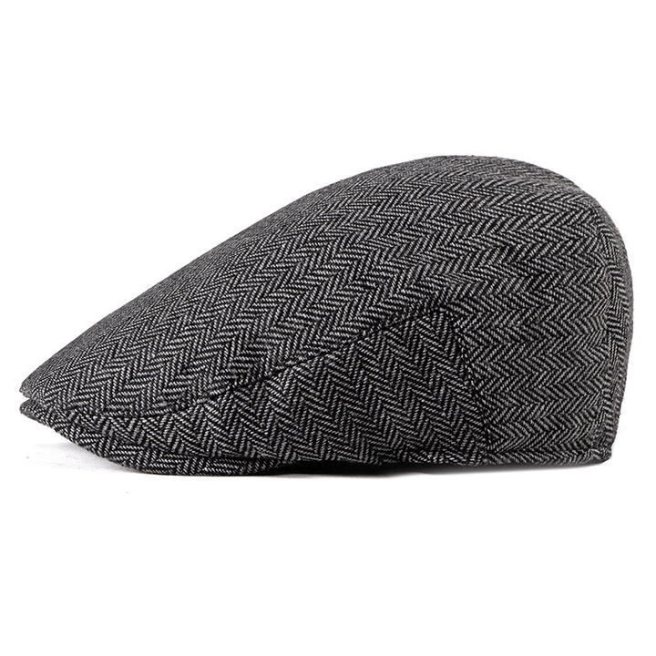 Men'S Korean Fashion Simple Striped Beret - MRSLM