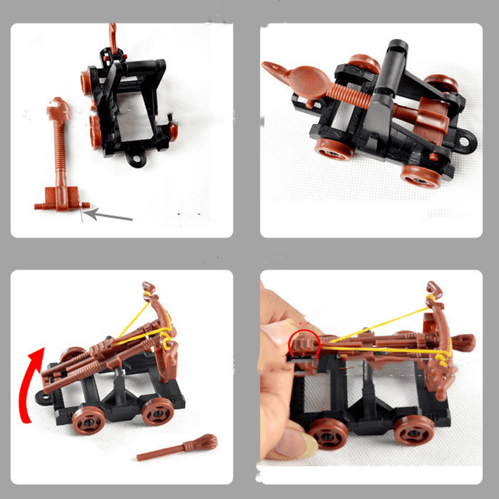 Children'S Diy Self Assembling Toys, Assembling Castle Model, Siege War Battlefield, Ancient Soldier'S Small Castle Suit - MRSLM