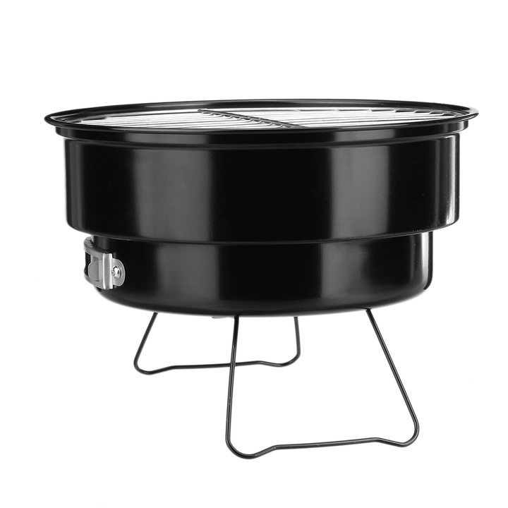 Round Barbecue Grill Foldable Stainless Steel Grill Portable Outdoor Camping Barbecue Grill - MRSLM