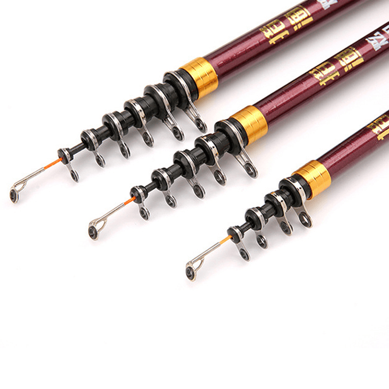 ZANLURE 1 Pcs 1.8/2.1/2.4/2.7M Carbon Fiber Telescopic Mini Fishing Rod Travel Sea Fishing Pole Spinning Casting Rods - MRSLM