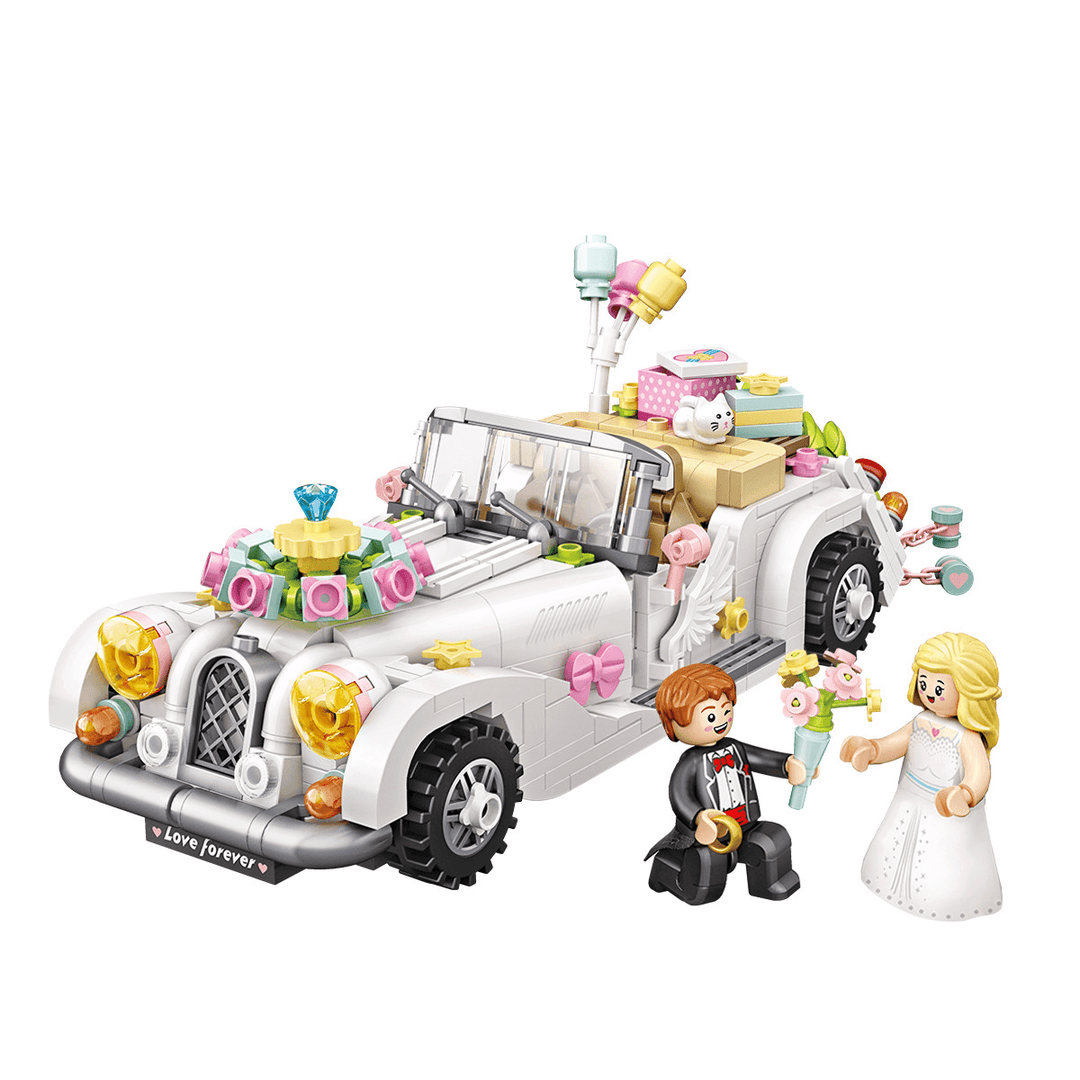 Small-Particle Building Blocks of Sports Car, Wedding Car Model, Inserting Building Blocks - MRSLM