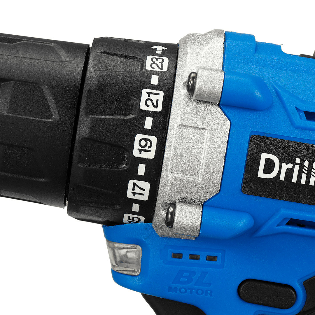 Drillpro 16.8V Mini Brushless Electric Drill Rechargeable Portable Wood Metal Plastic Drilling Tool W/ 1/2 Battery - MRSLM