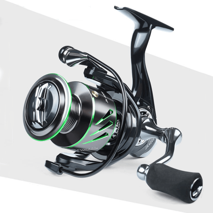 LINNHUE 5.2:1 High Speed Fishing Reel 8KG Max Brake Force Spinning Powerful Metal Spool Reel Fishing Saltwater Reel Left/Right-Handed Universal - MRSLM