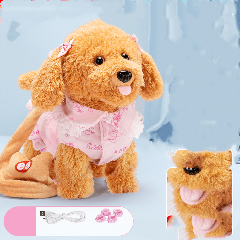 Children'S Electric Plush Toy Dog Can Walk, Bark, Sing, Charge Smart Puppy Simulation - MRSLM