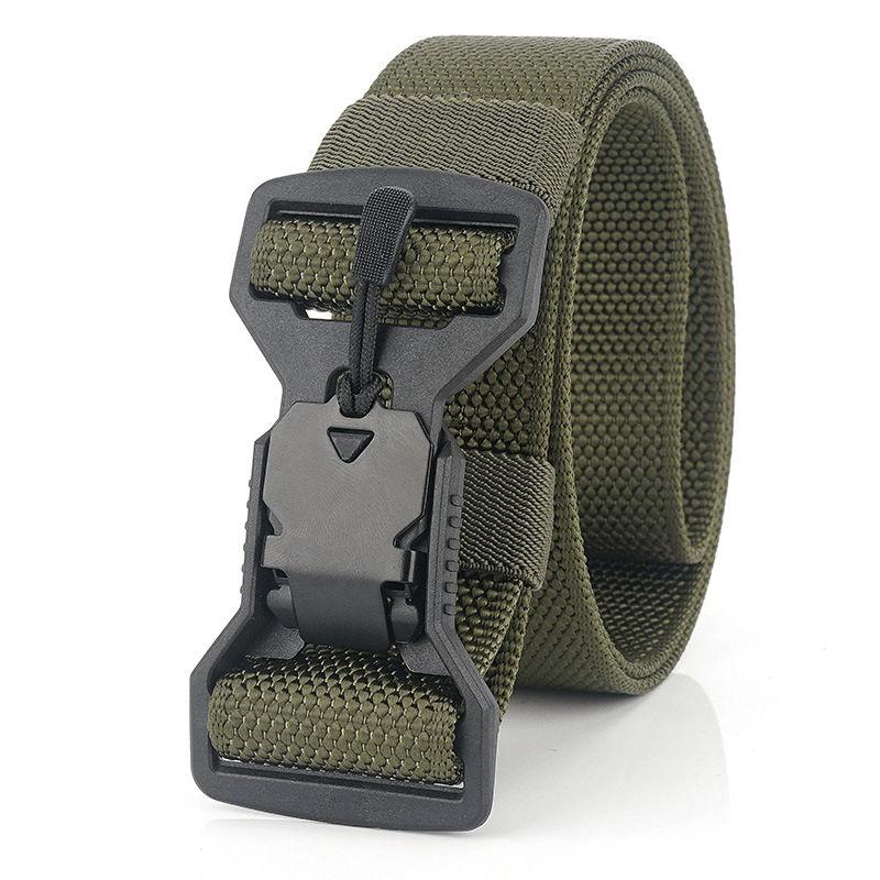 125Cm Men'S Casual Nylon Tactical Belt Plastic Magnet Function Buckle Military Belts - MRSLM