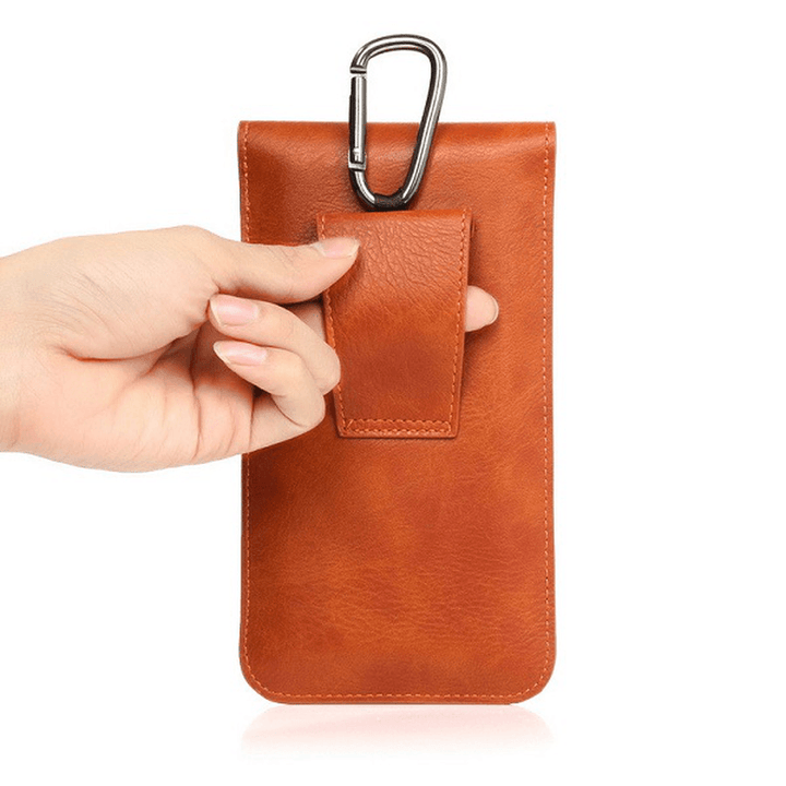 Universal PU Leather Waist Bag Suspensible Outdoor Pouch for Iphone&Samsung - MRSLM