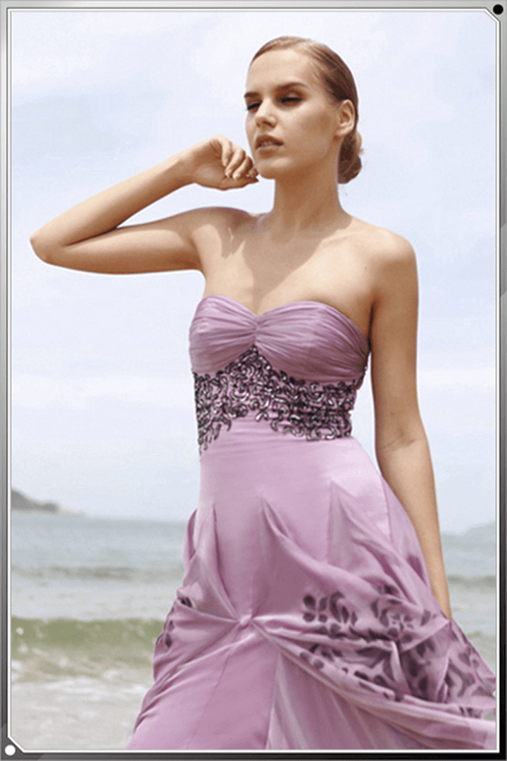 A-Line Sweetheart Floor Length Sleeveless Beaded Evening Dresses Formal Dresses - MRSLM