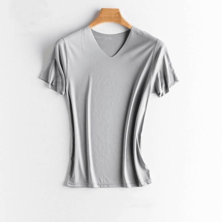 Ice Silk Seamless T-Shirt Men'S Short Sleeve - MRSLM