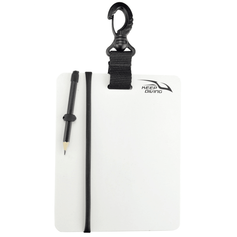 KEEP DIVING Writ-Board Scuba Diving Swimming Portable Writing Whiteboard Message Board with Snap Clip Buckle Pencil - MRSLM