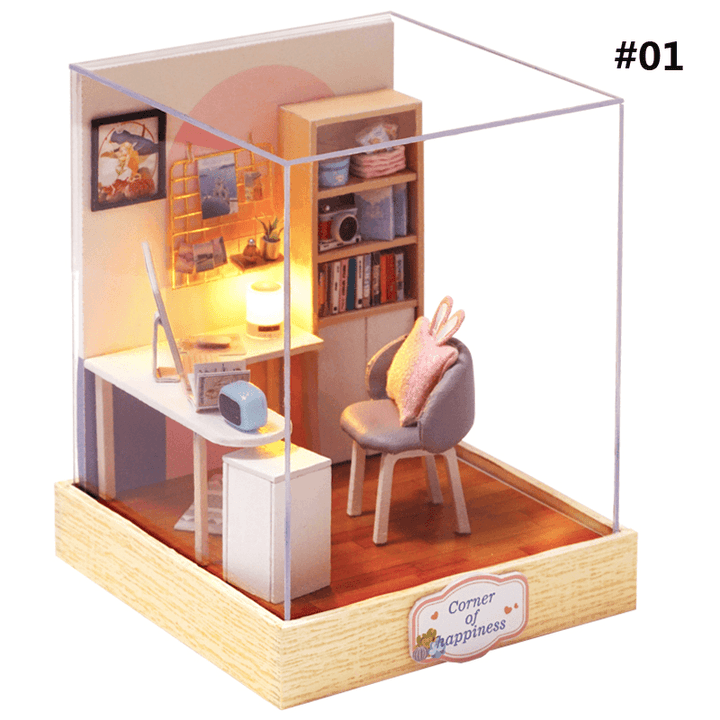 Cuteroom Corner of Happiness DIY Cabin Happiness One Pavilion Series Doll House with Dust Cover - MRSLM