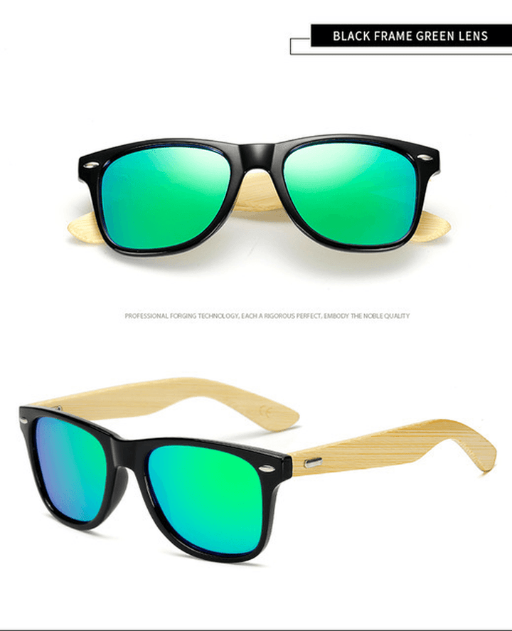 Wood Bamboo Sunlasses for Women Men Wooden Sun Lasses - MRSLM