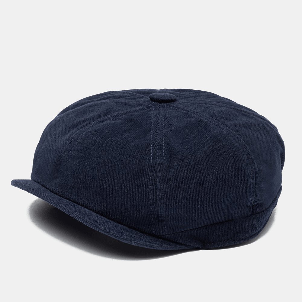 Unisex British Retro Beret Caps Corduroy Cap - MRSLM