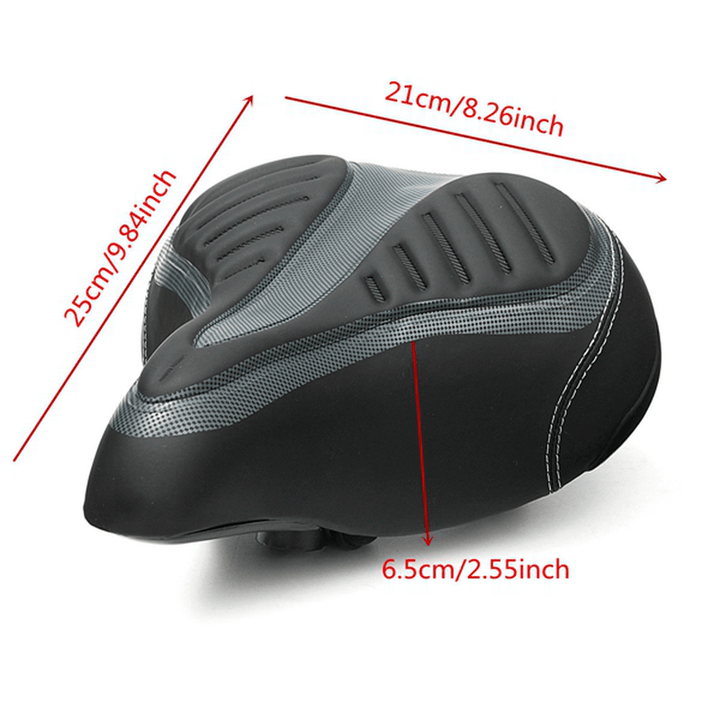 Wide Big Bum Bike Bicycle Cycling Gel Cruiser Extra Comfort Soft Pad Saddle Seat - MRSLM